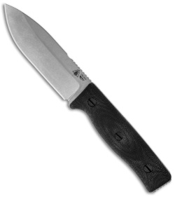 Survive! Knives GSO 4.1 Knife Black Micarta Fixed Blade (4.25" 20CV) Ferro Notch