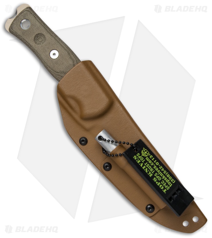 TOPS BOB Brothers of Bushcraft Fieldcraft Knife Micarta (4.625" Tan