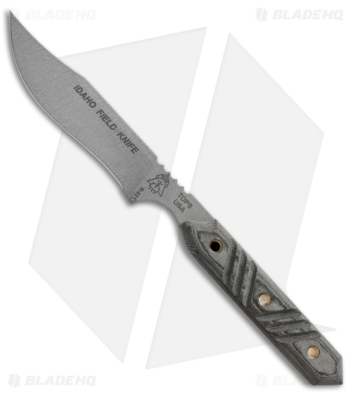 TOPS Knives Idaho Field Knife (3.5" Gray) IFK208 Blade HQ