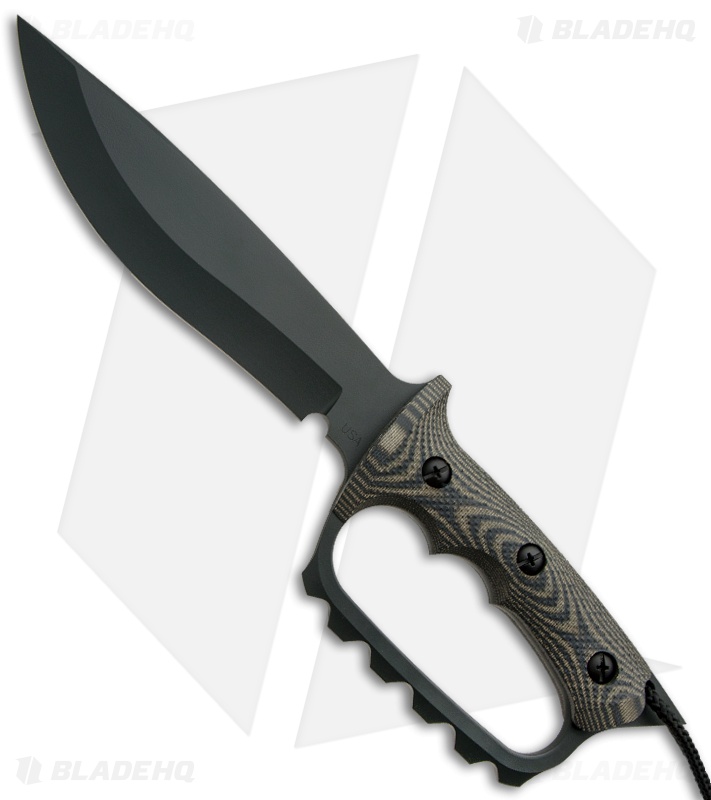 Treeman Knives Original Combat Bowie DGuard Knife Micarta (8" Plain) Blade HQ