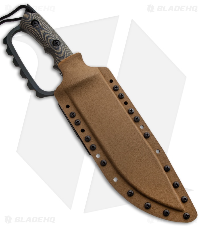 Treeman Knives Original Combat Bowie DGuard Knife Micarta (8" Plain