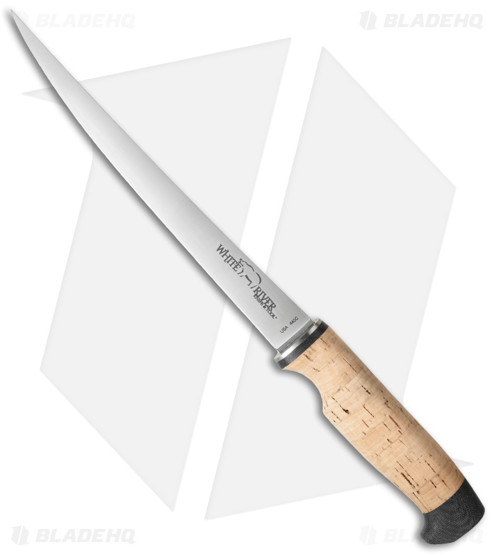 White River Knives 8" Traditional Fillet Knife Cork Blade HQ
