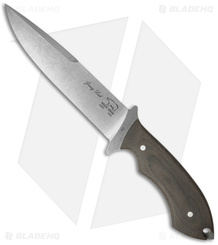 White River Knives Jerry Fisk Defender Knife Green Micarta (6.5