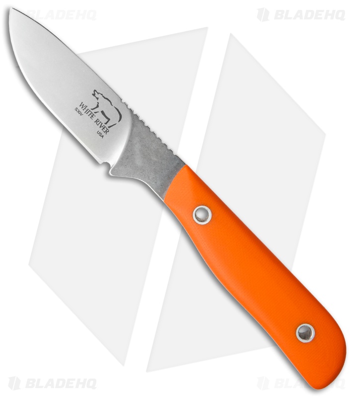 White River Knives Scout Knife Orange G10 (2.5" Stonewash) Blade HQ