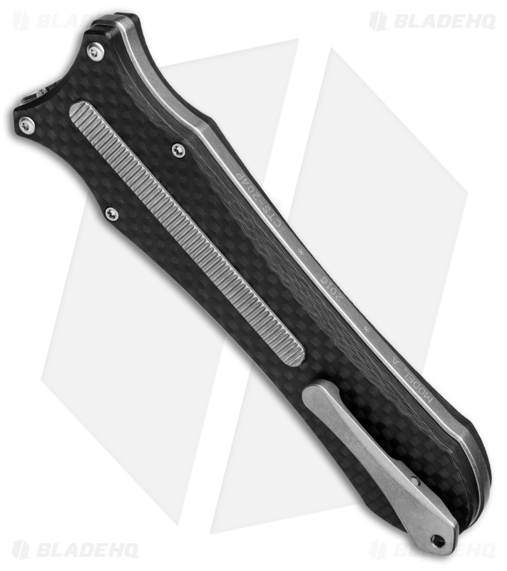 G&G Hawk Custom Deadlock D/A OTF Automatic Knife CF/Ti (3.75" Dagger