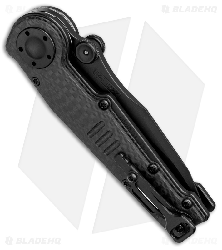 G&G Hawk MUDD Knife Carbon Fiber/Black Ti (3.25" Black) Blade HQ