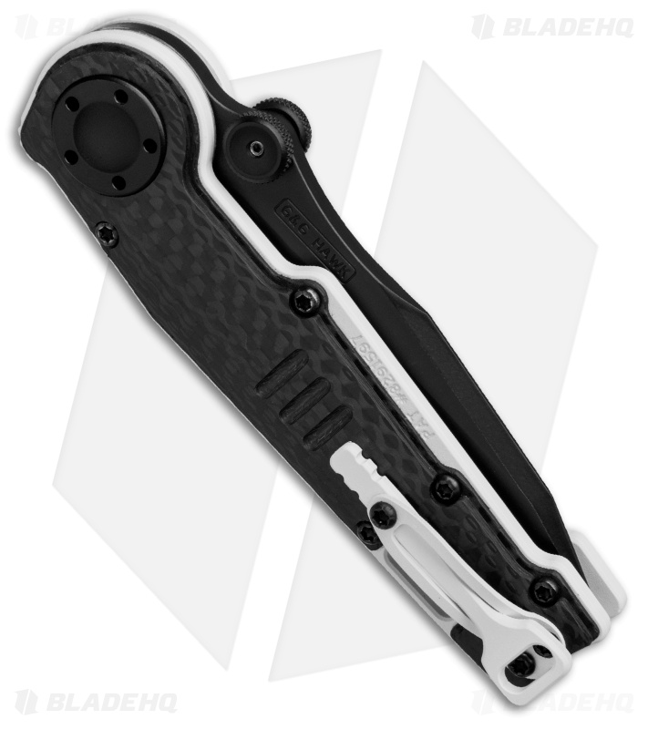 G&G Hawk MUDD Knife Carbon Fiber/White Ti (3.25" Black) Blade HQ
