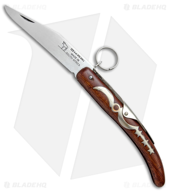 Okapi Lockback Folding Knife Cherry Wood (4" Satin) Blade HQ