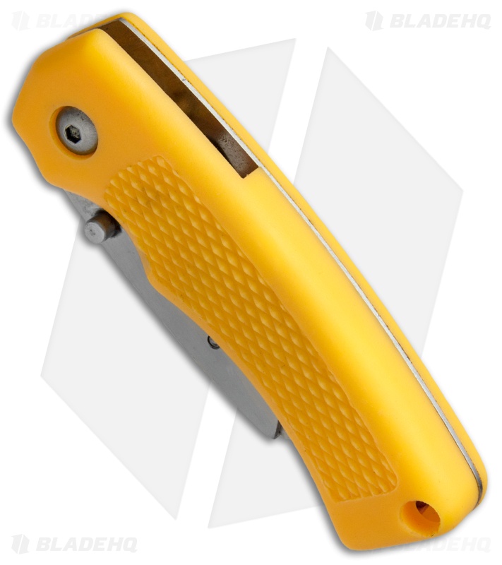 SuperKnife Ultimate Utility Liner Lock Knife Yellow (2.4" Satin) Blade HQ