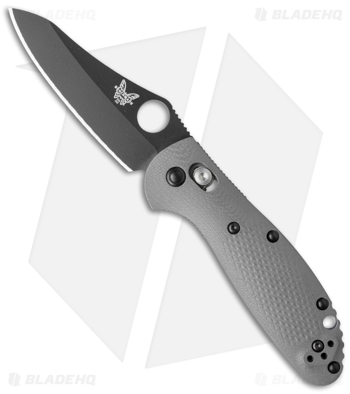 Benchmade Mini Griptilian AXIS Lock Knife Gray/Blue G10 (2.91" Black