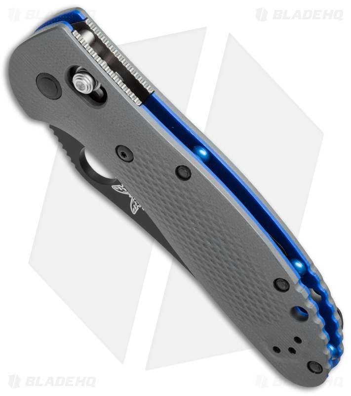 Benchmade Griptilian AXIS Lock Knife Gray/Blue G10 (3.45" Black) 550BK