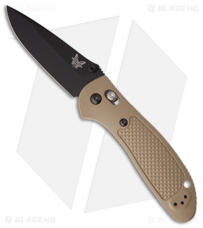 Benchmade Griptilian AXIS Lock Knife Sand (3.45" Black) 551BKSN Blade HQ