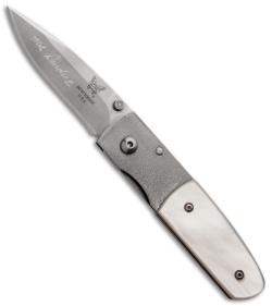 Vintage Benchmade 330-P Mel Pardue Knife Pearl Folder (2.4" Satin Plain)