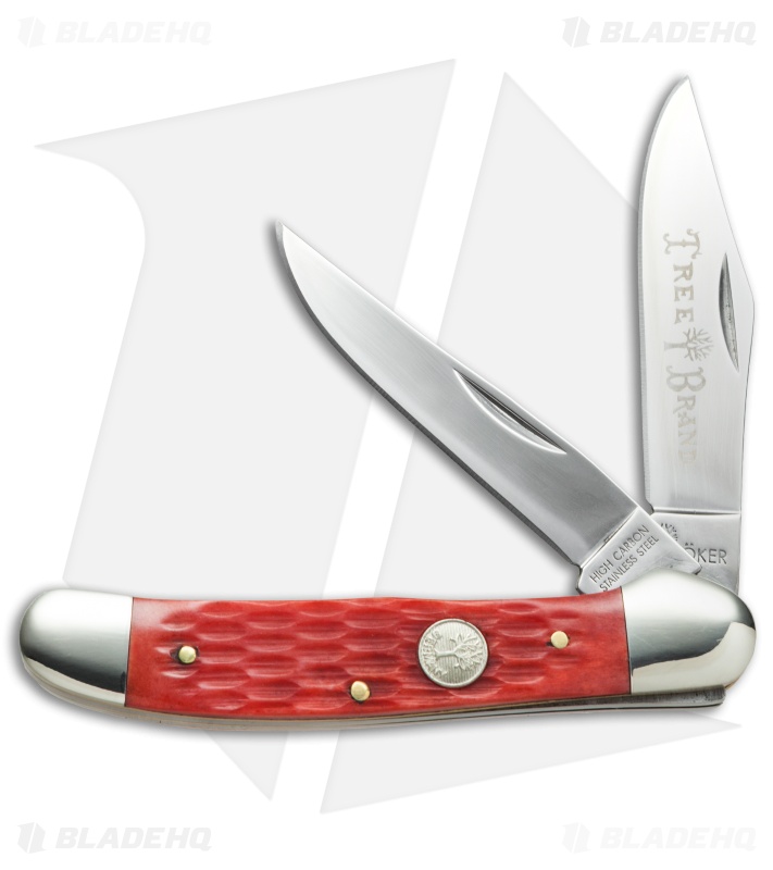 Boker Traditional Copperhead Knife 3.75" Jigged Red Bone 110746 Blade HQ