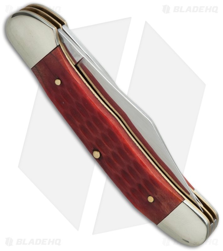 Boker Traditional Copperhead Knife 3.75" Jigged Red Bone 110746 Blade HQ