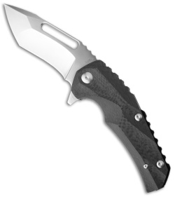 Brous Blades & Willumsen Carbon Fiber Reloader Flipper Knife (3.5" Satin Plain)