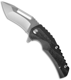 Brous Blades & Willumsen Carbon Fiber Reloader Flipper Knife (3.5" SW Plain)