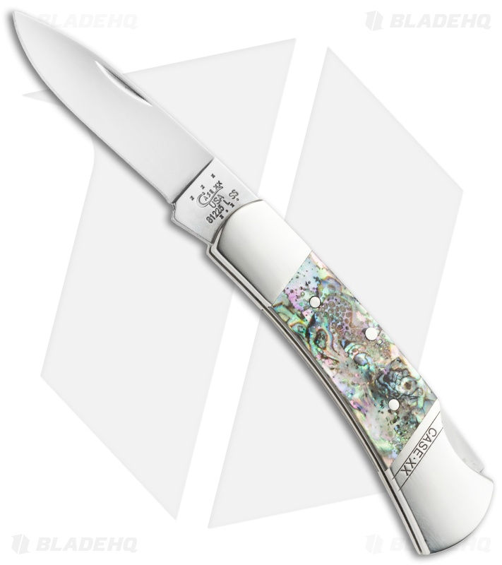 Case Lockback Knife 3" Abalone (81225L SS) 12003 Blade HQ