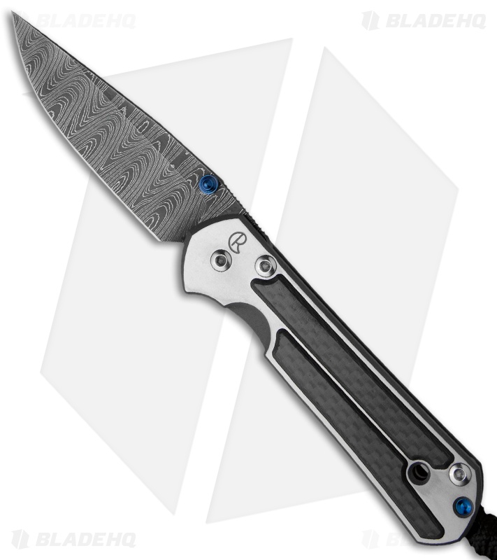Chris Reeve Small Sebenza 21 Knife w/ Carbon Fiber & Ladder Damascus