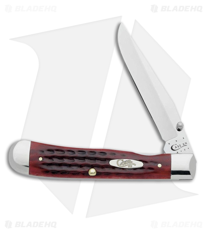 Case TrapperLock Thumb Stud Knife 4.125" Old Red Bone (6154L SS) 02743