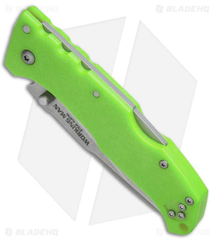 Cold Steel Working Man TriAd Lock Knife Neon Green GFN (3.5" Stonewash