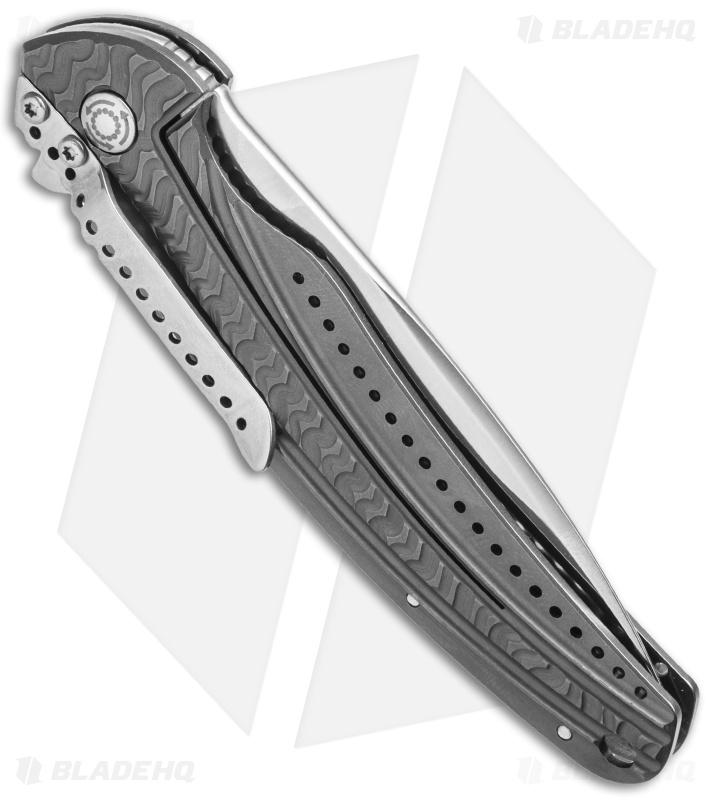 CRKT Ken Onion Ripple Grey Folding Knife (3.16" Satin) K406GXP Blade HQ