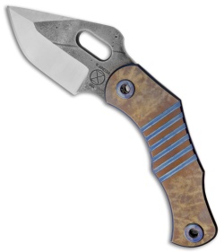 Extinction Blades Grendel Clip Point Knife Titanium Folder (3.25" S35VN)
