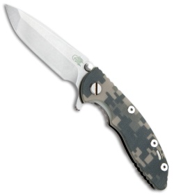 Rick Hinderer XM-18 Spanto Flipper Knife ACU Camo G-10 (3" Stonewash)