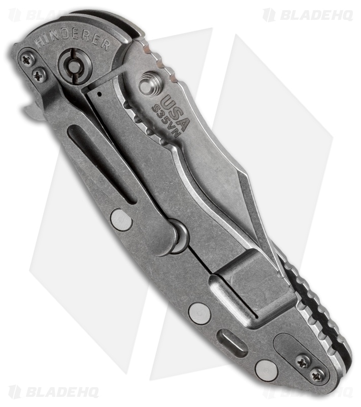 Hinderer Knives XM18 Bowie Frame Lock Knife Green G10 (3.5" Stonewash