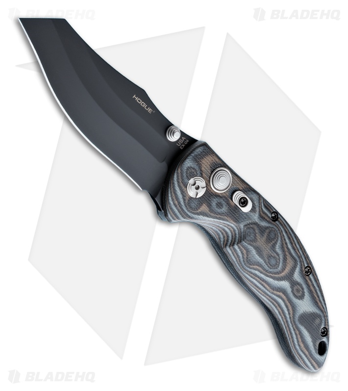 Hogue EX04 Wharncliffe Knife Black and Gray GMascus Blade HQ