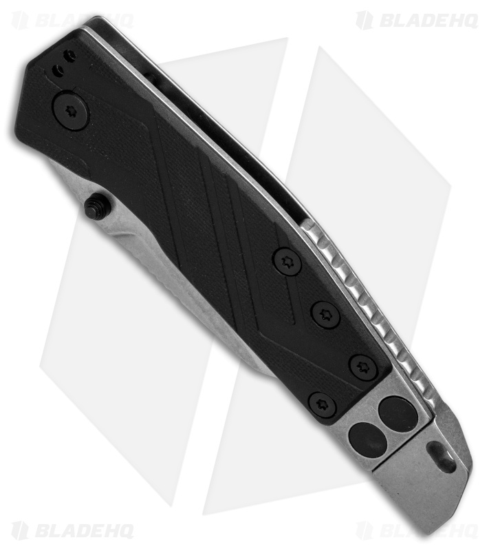 Kershaw Barge Frame Lock Knife w/ Integral Prybar (2.625" Stonewash