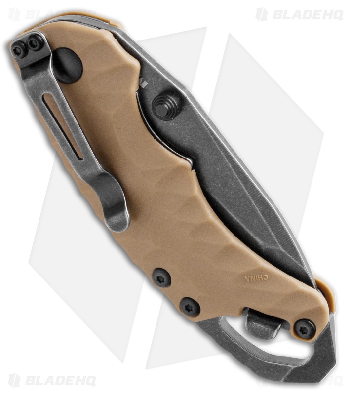 Kershaw Shuffle II Tanto Liner Lock Knife Tan (2.25" BlackWash