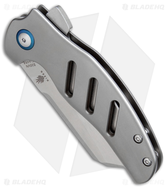 Kizer Sheepdog C01C Frame Lock Knife Titanium (3.25" Stonewash) Ki4488