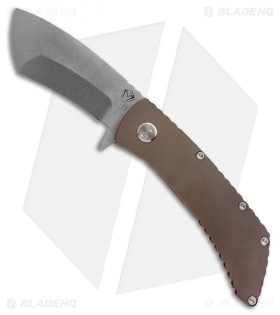 Medford TFF-2 Flipper Frame Lock Knife Bronze Al (4" Satin) MKT