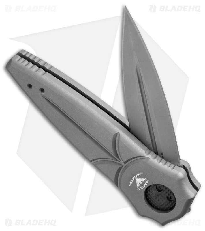 Asheville Steel Paragon Warlock Cross Knife Sniper Gray Aluminum (4