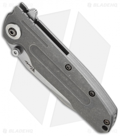 Reate Knives District 9 Plus Frame Lock Knife Titanium (3.75" Stonewash
