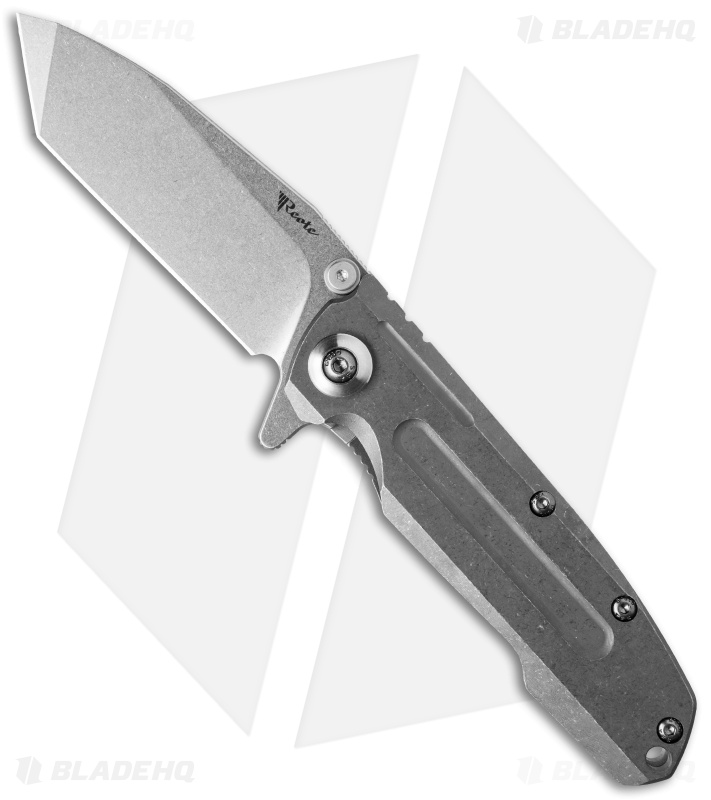 Reate Knives District 9 Tanto Frame Lock Knife Titanium (3.75