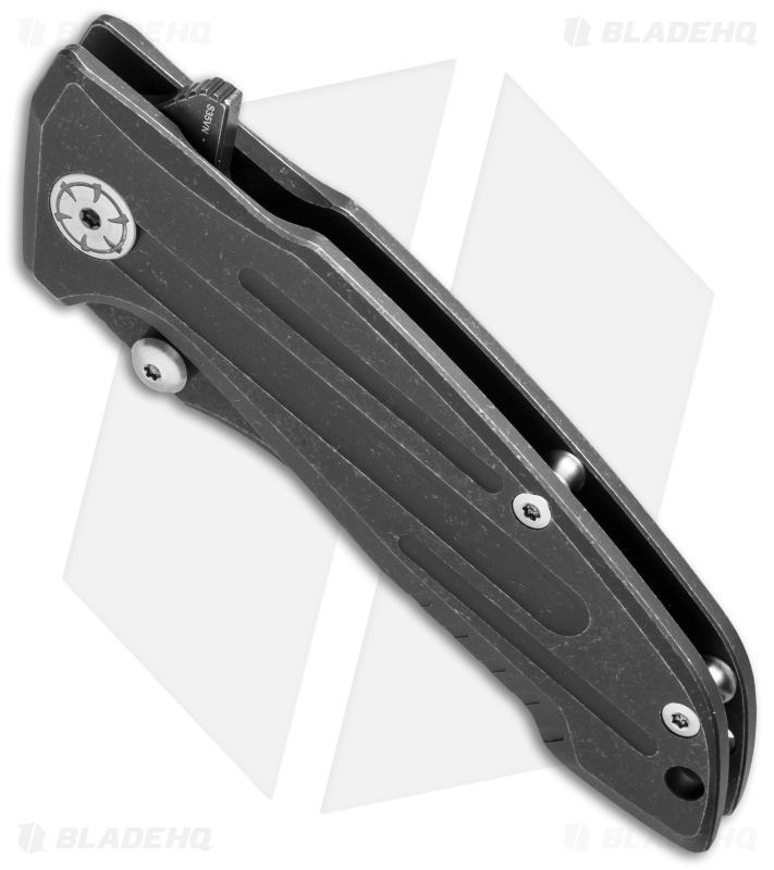Reate Event Horizon Flipper Knife Titanium (3.5" Smokewash) Blade HQ