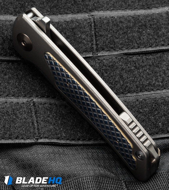 Reate Knives Wave Frame Lock Knife Titanium (3.375" Stonewash) Blade HQ