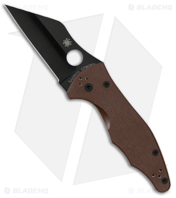 Spyderco Yojimbo 2 Knife Brown G10 (3.125" Black S90V) C85GPBNBK2