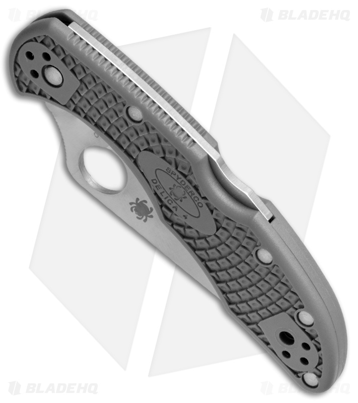 Spyderco Delica 4 Knife FlatGround Gray FRN (2.88" Satin) C11FPGY