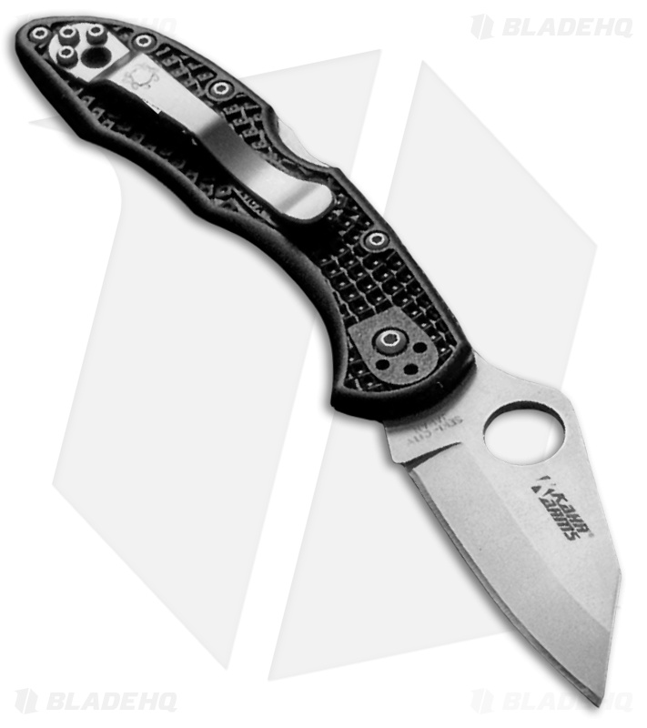 Spyderco Kahr Arms Delica 4 Knife Black FRN (2.5" Bead Blast) C11KAPBK
