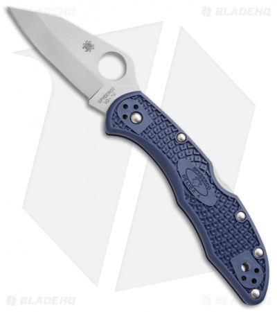 Spyderco Kahr Arms Delica 4 Knife Denim Blue FRN (2.5" Bead Blast) C11KAPDB