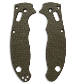 Spyderco Manix 2 Custom Honeycomb Pattern G10 Scales Allen Putman (OD Green)