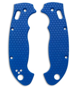 Spyderco Manix 2 XL Custom Honeycomb Pattern G10 Scales Allen Putman (Blue)