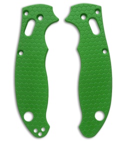 Spyderco Manix 2 Custom Honeycomb Pattern G10 Scales Allen Putman (Toxic Green)