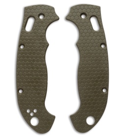 Spyderco Manix 2 XL Custom Honeycomb Pattern G10 Scales Allen Putman (OD Green)