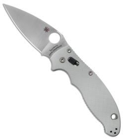 Spyderco Manix 2 Knife Gray G-10 CRU-WEAR Steel (3.375" Satin) C101GPGY2