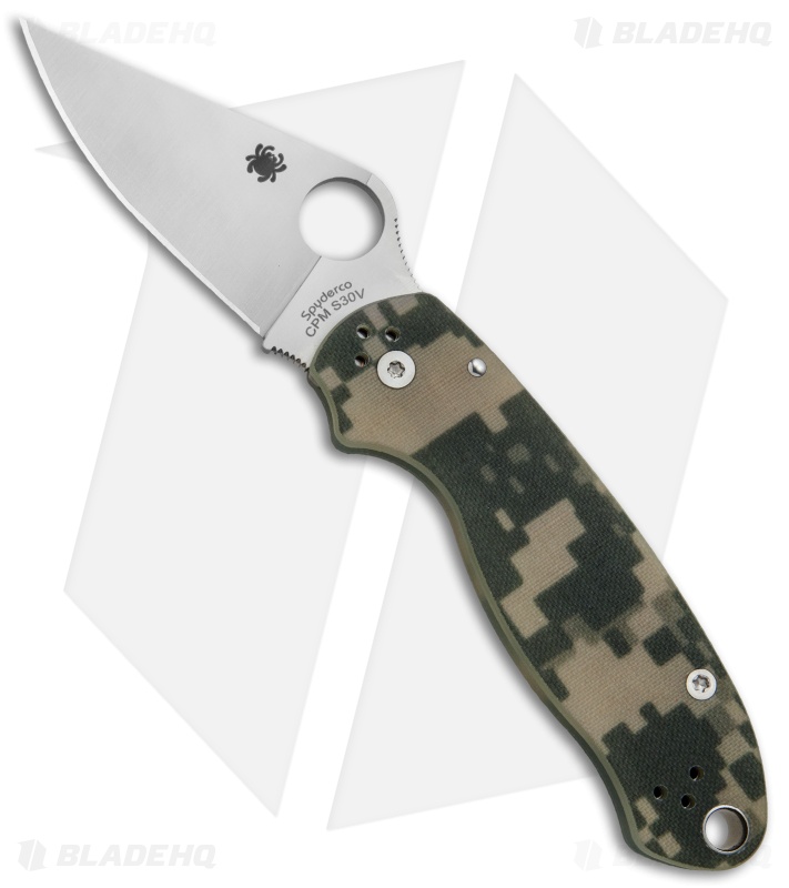 Spyderco Para 3 Digi Camo G10 Satin Blade Compression Lock