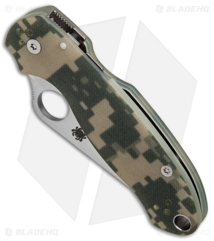 Spyderco Para 3 Digi Camo G10 Satin Blade Compression Lock